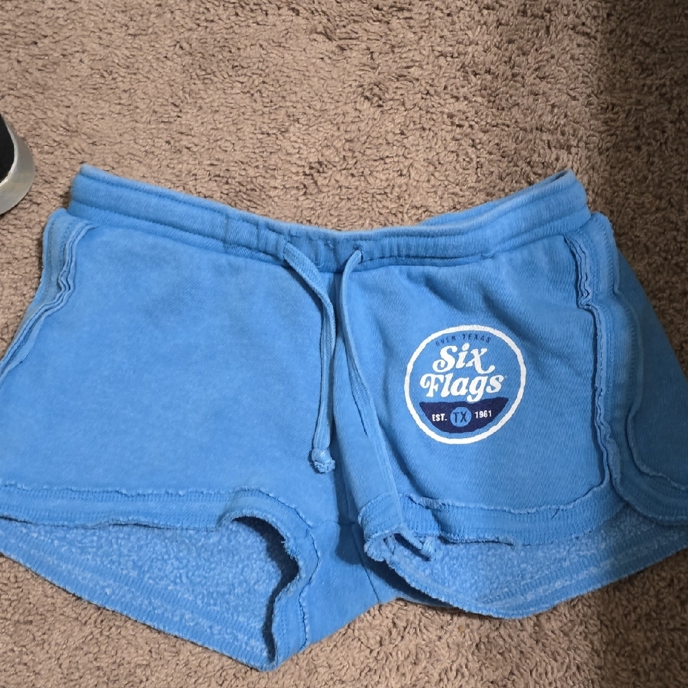Women's Blue Shorts Six Flags Over Texas